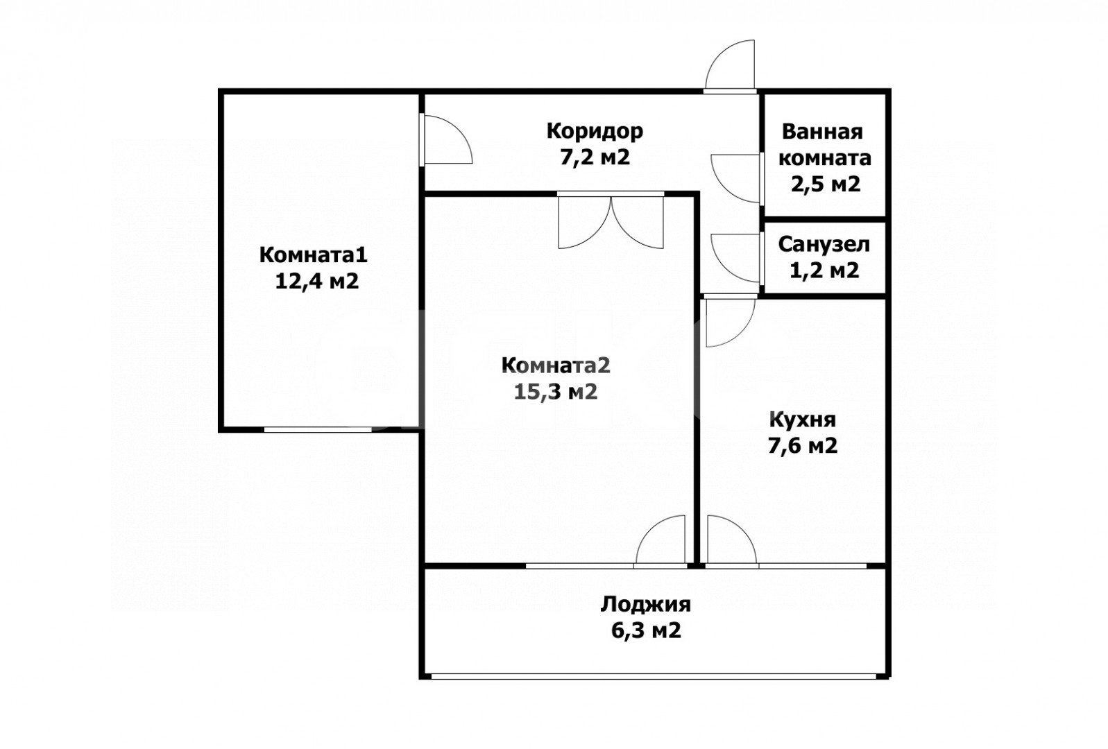 Фото №15: 2-комнатная квартира 46 м² - Майкоп, ул. Юннатов, 5к1