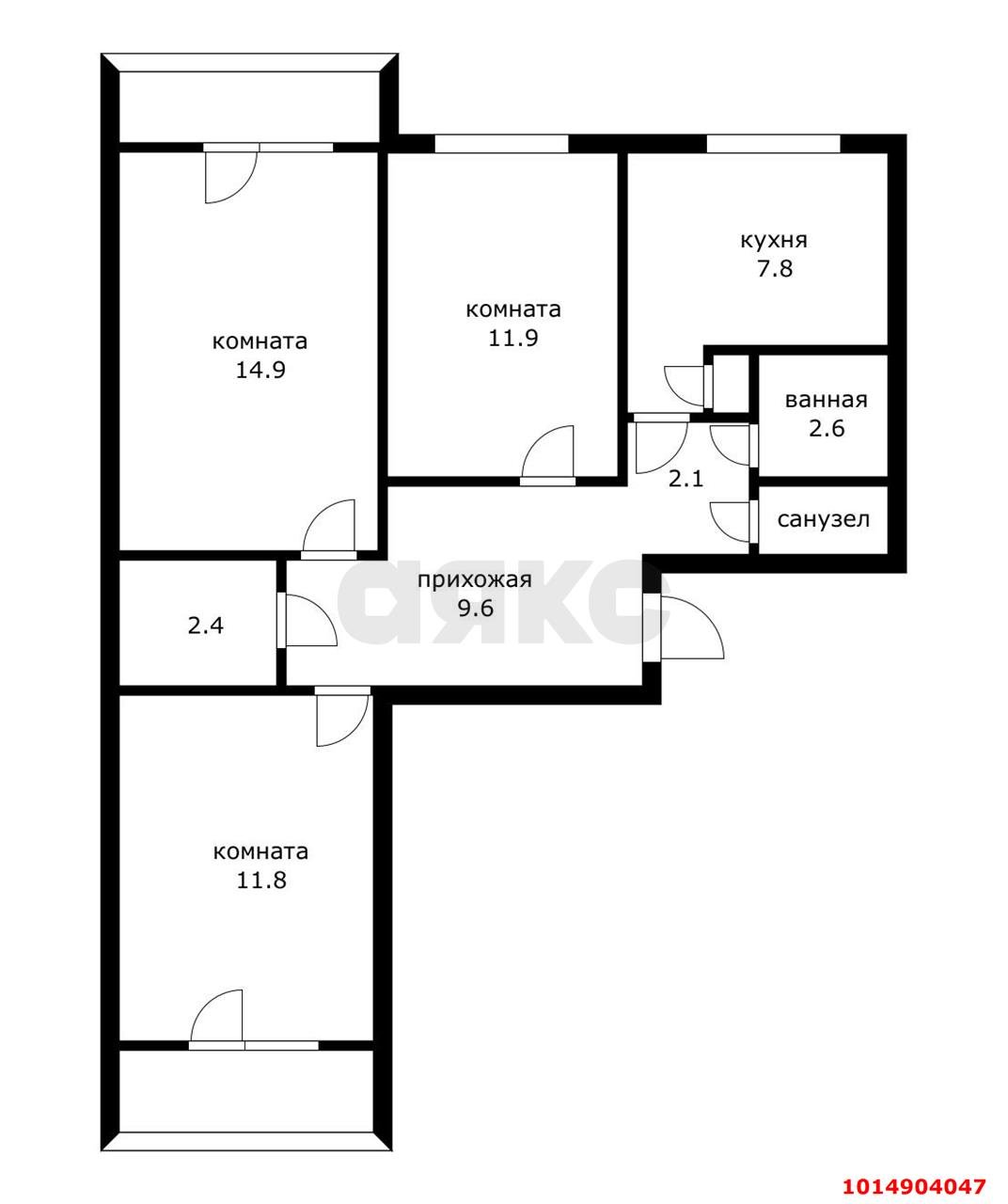 Фото №10: 3-комнатная квартира 75 м² - Краснодар, Карасунский внутригородской округ, мкр. Гидростроителей, ул. Трудовой Славы, 26