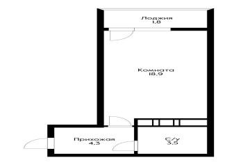 Фото №4: Студия 26 м² - Краснодар, мкр. ЖК Абрикосово, ул. имени Героя Георгия Бочарникова, 4к1