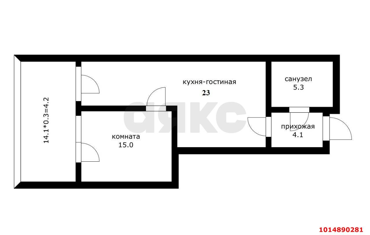 Фото №20: 1-комнатная квартира 60 м² - Краснодар, Центральный, ул. Чкалова, 8