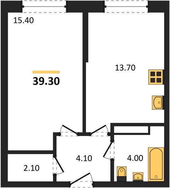 Фото №1: 1-комнатная квартира 39 м² - Краснодар, Догма Парк, мкр. Прикубанский внутригородской округ, ул. Марины Цветаевой, 34