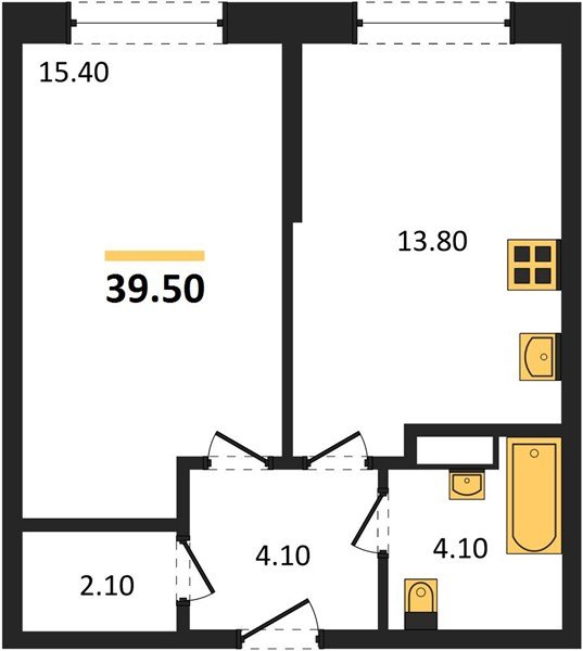 Фото №1: 1-комнатная квартира 39 м² - Краснодар, Догма Парк, мкр. Прикубанский внутригородской округ, ул. Марины Цветаевой, 34