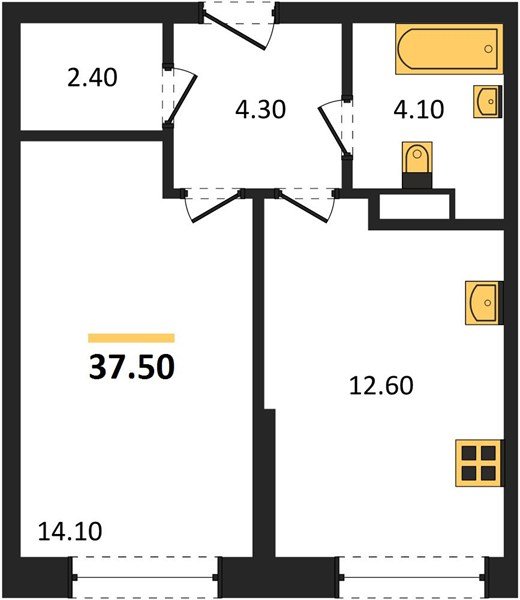 Фото №1: 1-комнатная квартира 37 м² - Краснодар, Догма Парк, мкр. Прикубанский внутригородской округ, ул. Марины Цветаевой, 34