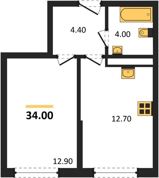 Фото №1: 1-комнатная квартира 34 м² - Краснодар, Догма Парк, мкр. Прикубанский внутригородской округ, ул. Марины Цветаевой, 34