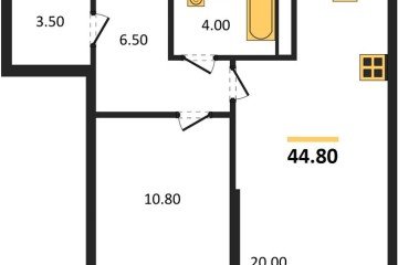 Фото №1: 1-комнатная квартира 44 м² - Краснодар, мкр. Прикубанский внутригородской округ, ул. Марины Цветаевой, 34