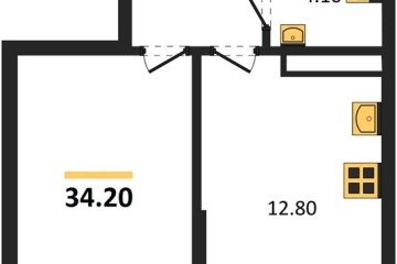 Фото №1: 1-комнатная квартира 34 м² - Краснодар, мкр. Прикубанский внутригородской округ, ул. Марины Цветаевой, 34