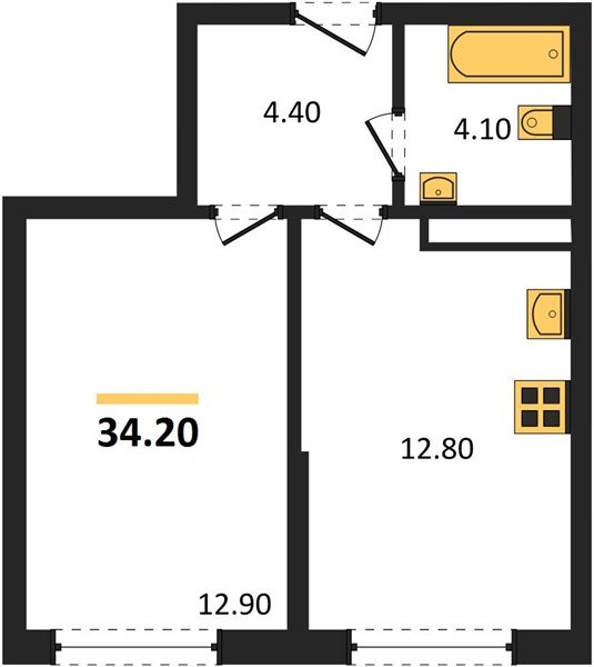 Фото №1: 1-комнатная квартира 34 м² - Краснодар, Догма Парк, мкр. Прикубанский внутригородской округ, ул. Марины Цветаевой, 34