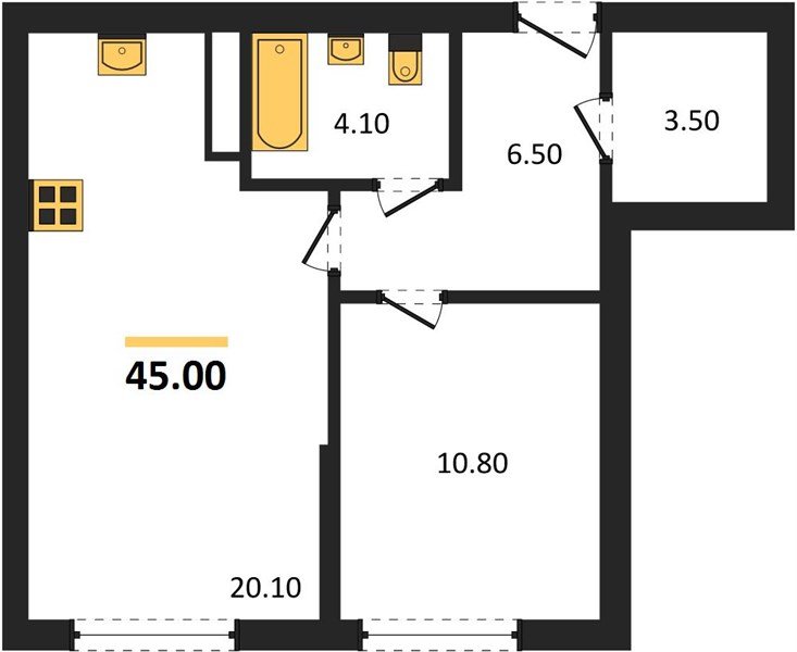 Фото №1: 1-комнатная квартира 45 м² - Краснодар, Догма Парк, мкр. Прикубанский внутригородской округ, ул. Марины Цветаевой, 34