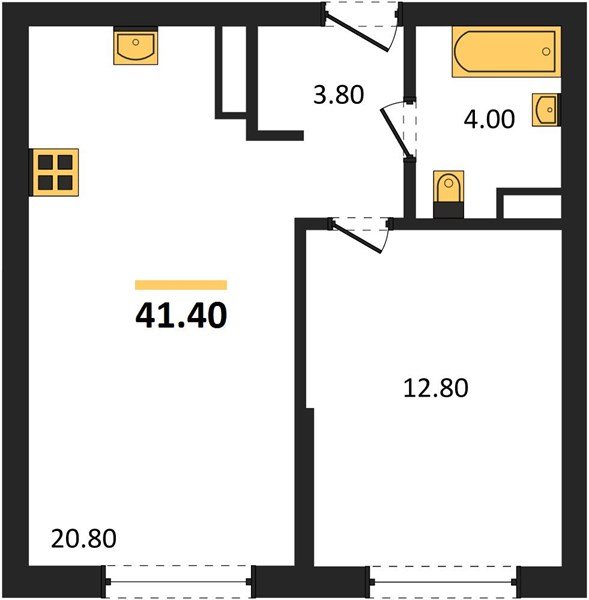 Фото №1: 1-комнатная квартира 41 м² - Краснодар, Догма Парк, мкр. Прикубанский внутригородской округ, ул. Марины Цветаевой, 34