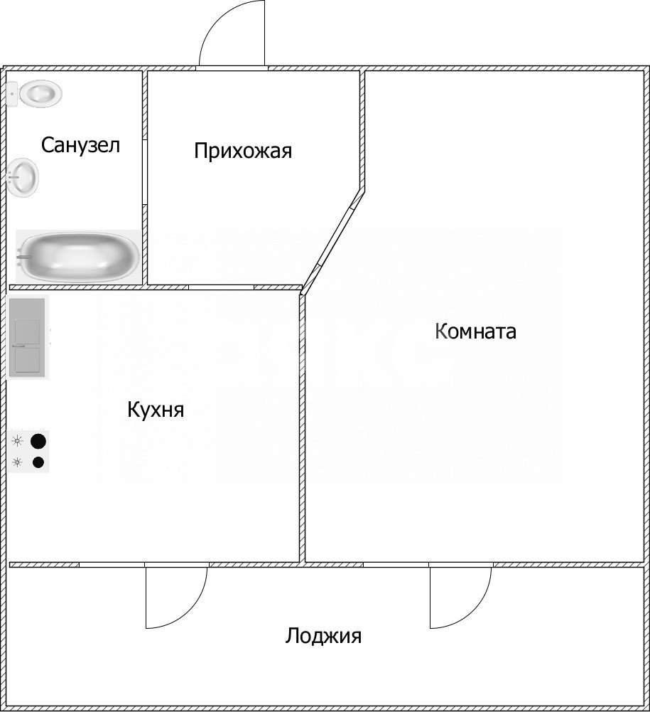 Фото №12: 1-комнатная квартира 39 м² - Майкоп, квартал Черёмушки, ул. Чкалова, 65