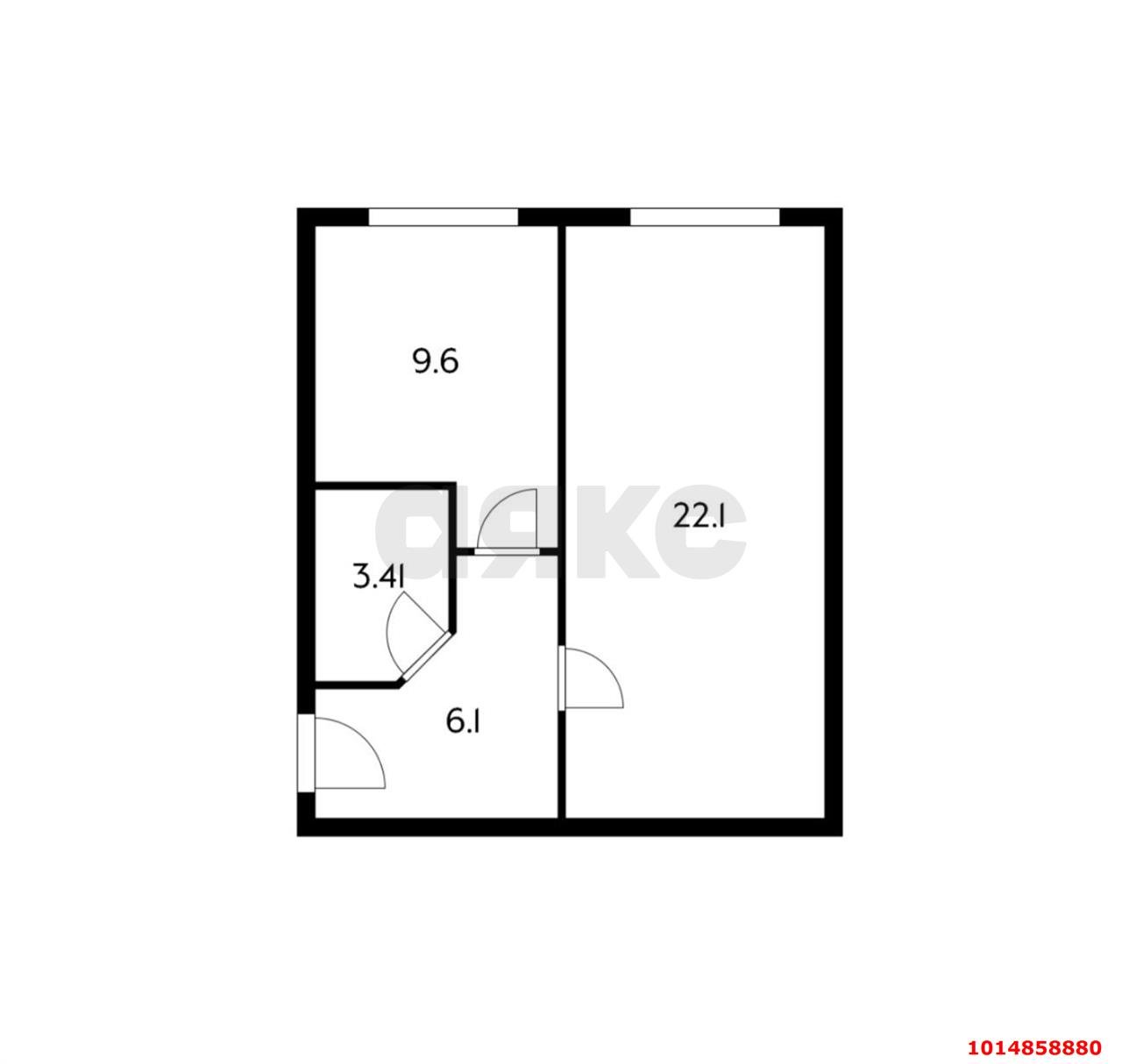 Фото №7: 1-комнатная квартира 41 м² - Краснодар, Музыкальный, ул. имени И.И. Дунаевского, 11