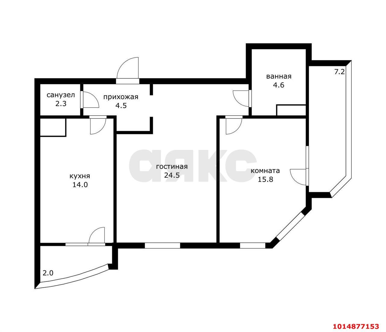 Фото №20: 2-комнатная квартира 74 м² - Краснодар, жилой комплекс Зеленодар, ул. Садовое Кольцо, 3
