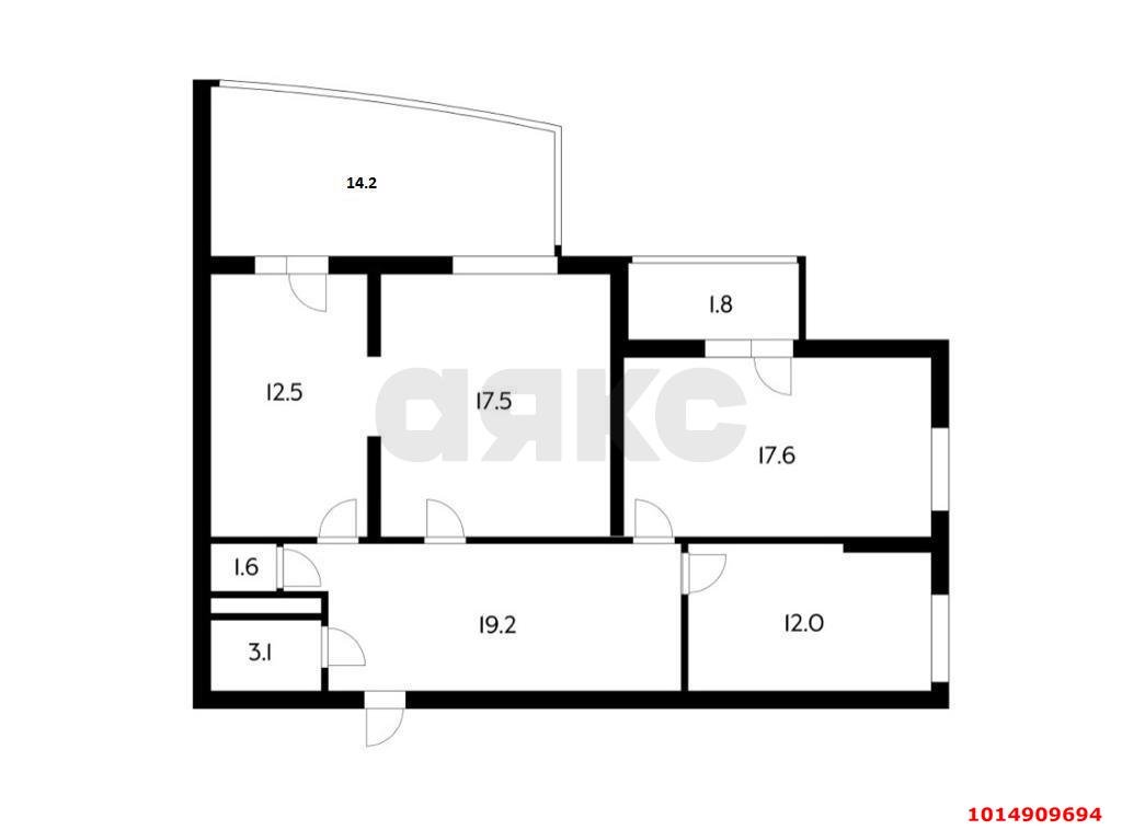 Фото №17: 3-комнатная квартира 90 м² - Краснодар, Пашковский, ул. Ярославского, 70