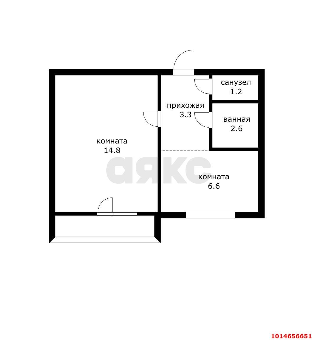 Фото №9: 1-комнатная квартира 31 м² - Краснодар, Комсомольский, ул. Тюляева, 13