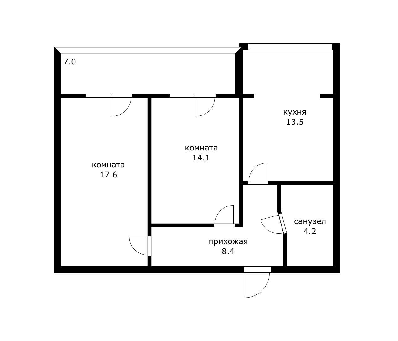 Фото №15: 2-комнатная квартира 62 м² - Краснодар, Прикубанский внутригородской округ, мкр. Музыкальный, ул. имени Сергея Есенина, 84
