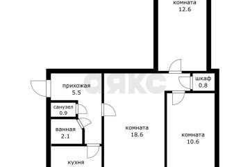 Фото №3: 3-комнатная квартира 60 м² - Краснодар, мкр. Завод Измерительных Приборов, ул. Курчатова, 12