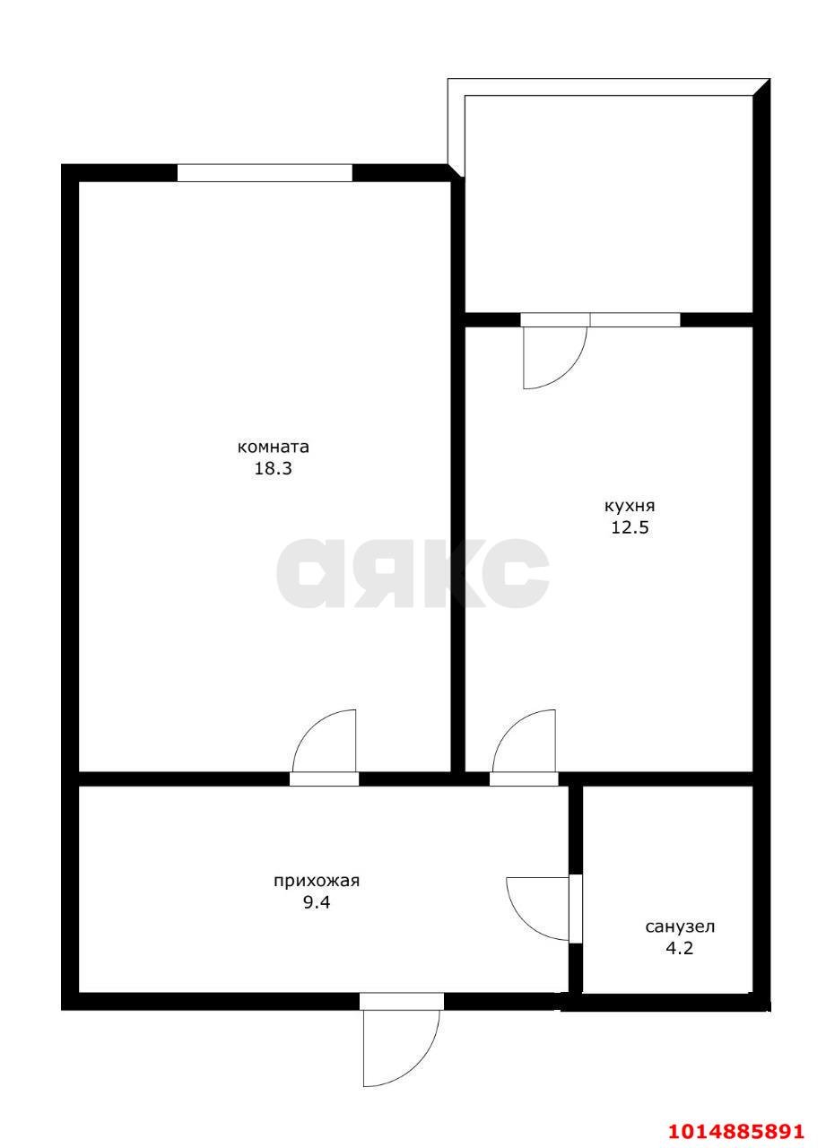 Фото №13: 1-комнатная квартира 50 м² - Краснодар, ЖК Тургенев, ул. Дальняя, 8к2