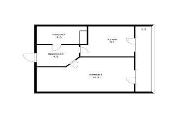 Фото №3: 1-комнатная квартира 45 м² - Краснодар, мкр. жилой комплекс Зеленодар, ул. 3-я Трудовая, 1/3