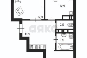 Фото №2: 2-комнатная квартира 70 м² - Краснодар, мкр. ЖК На Стахановской, ул. Стахановская, 1/5