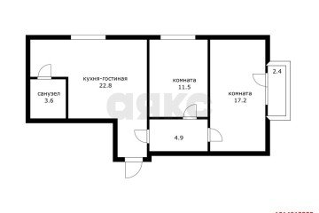 Фото №5: 2-комнатная квартира 62 м² - Краснодар, мкр. Музыкальный, ул. Суздальская, 19