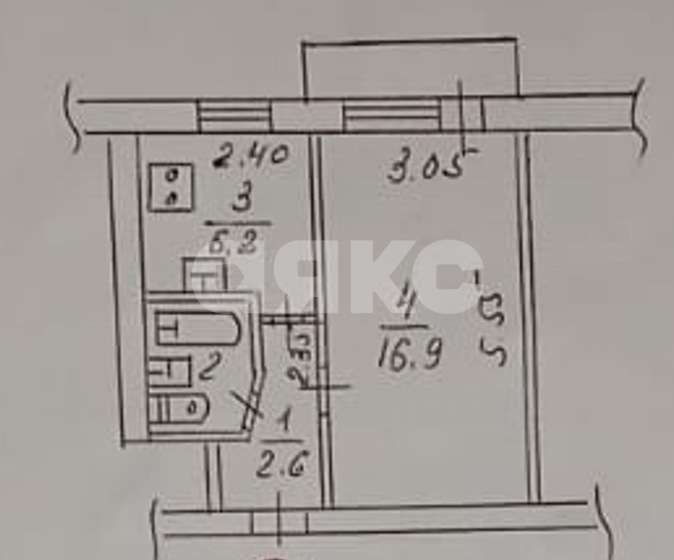 Фото №9: 1-комнатная квартира 29 м² - Симферополь, 1239-й квартал, ул. Семашко, 11