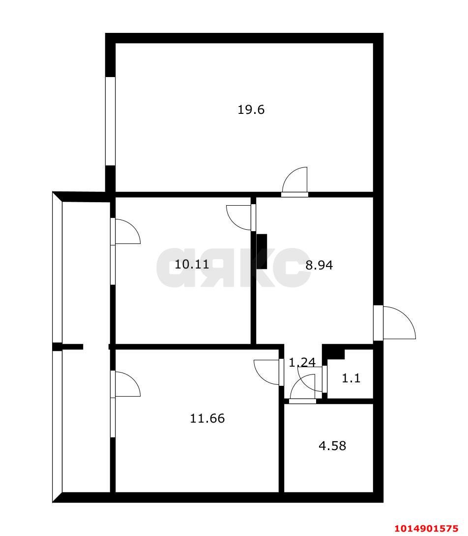 Фото №10: 2-комнатная квартира 57 м² - Краснодар, Юбилейный, ул. Рождественская набережная, 51