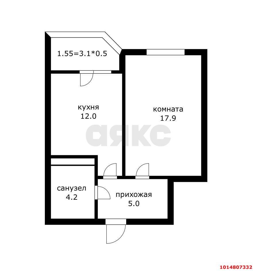 Фото №6: 1-комнатная квартира 42 м² - Краснодар, Прикубанский внутригородской округ, Панорама, мкр. ЖК Панорама, ул. Восточно-Кругликовская, 22/3
