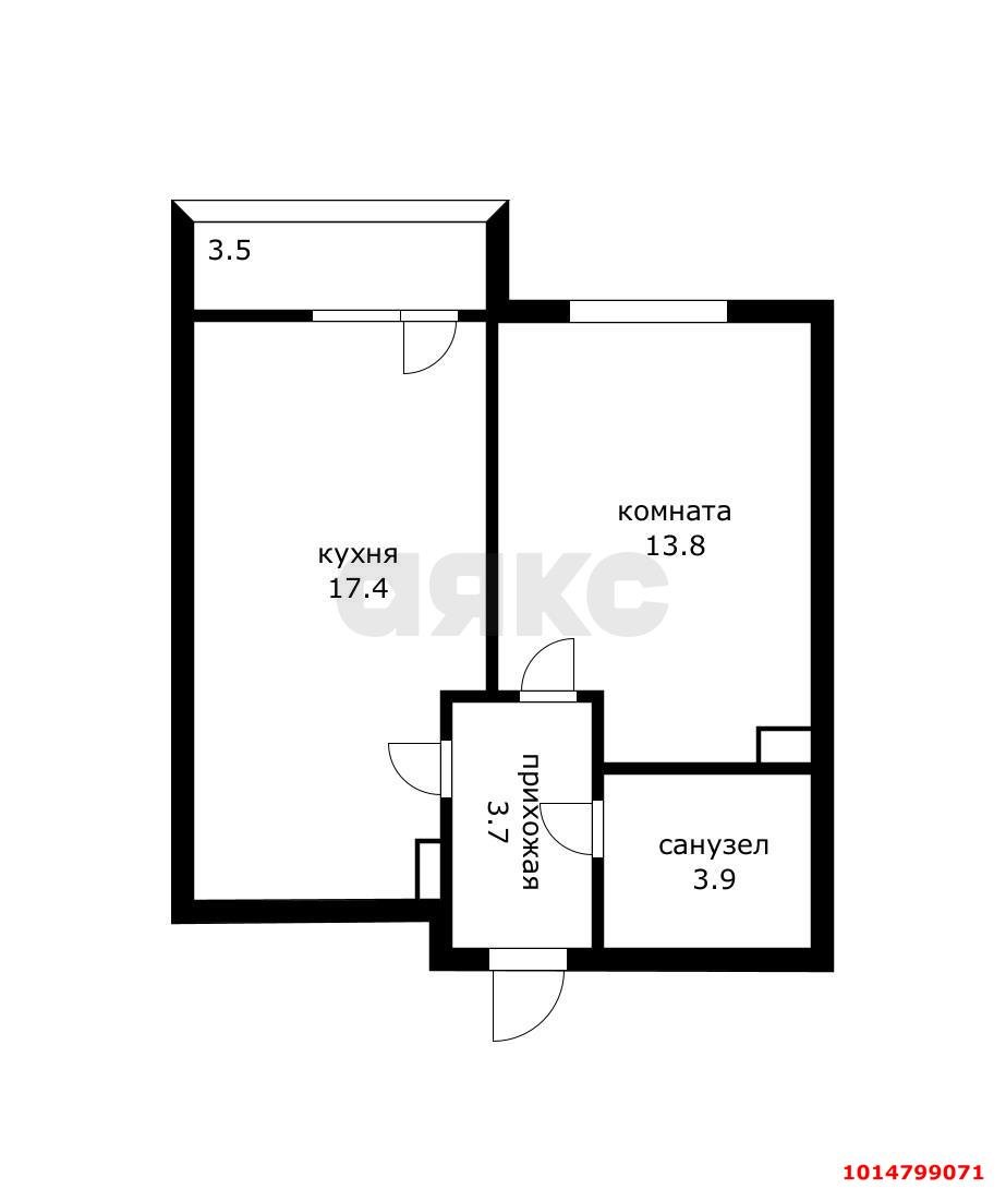 Фото №12: 1-комнатная квартира 38 м² - Краснодар, жилой комплекс Премьера, ул. Автолюбителей, 1/7к3