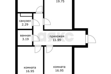 Фото №1: 3-комнатная квартира 93 м² - Краснодар, мкр. Камвольно-суконный Комбинат, ул. Магистральная, 11