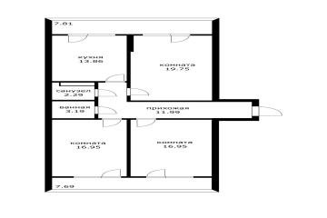 Фото №1: 3-комнатная квартира 93 м² - Краснодар, мкр. Карасунский внутригородской округ, ул. Магистральная, 11