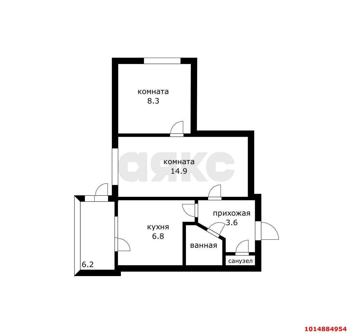 Фото №12: 2-комнатная квартира 50 м² - Краснодар, Фестивальный, ул. имени Тургенева, 156