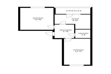Фото №5: 2-комнатная квартира 45 м² - Адыгейск, мкр. ЖК Парковый, пр-кт Ленина, 21/7