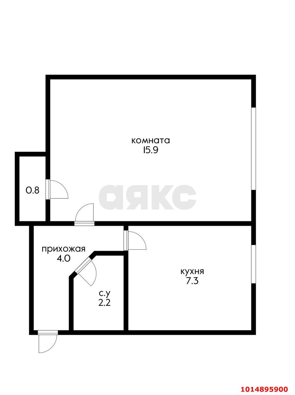 Фото №11: 1-комнатная квартира 30 м² - Краснодар, Фестивальный, ул. Герцена, 178