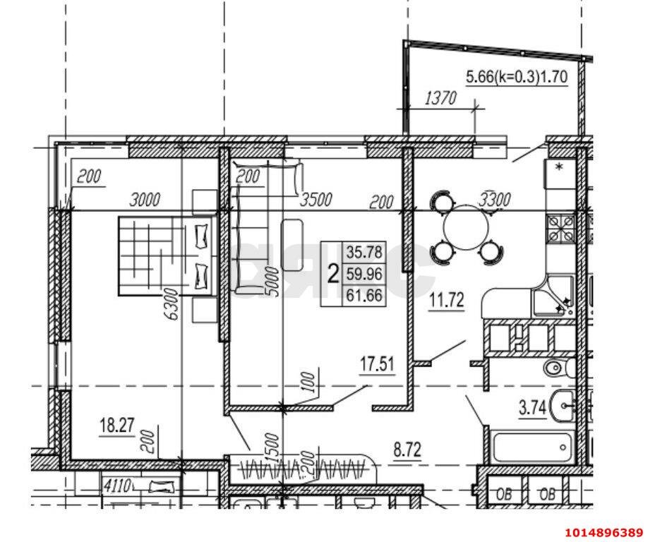 Фото №17: 2-комнатная квартира 65 м² - Краснодар, жилой комплекс Галактика, ул. Уральская, 71