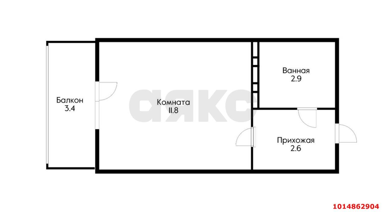 Фото №9: Студия 22 м² - Новая Адыгея, жилой комплекс Дарград, ул. Тургеневское шоссе, 33/3к20