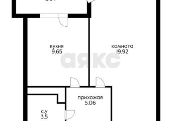 Фото №3: 1-комнатная квартира 43 м² - Краснодар, мкр. ЖК Альфа, 