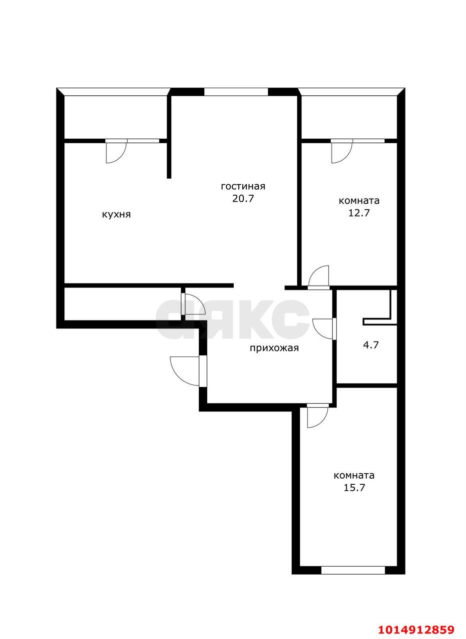 Фото №7: 3-комнатная квартира 85 м² - Краснодар, Прикубанский внутригородской округ, Солнечный, мкр. Фестивальный, ул. Яна Полуяна, 51/1