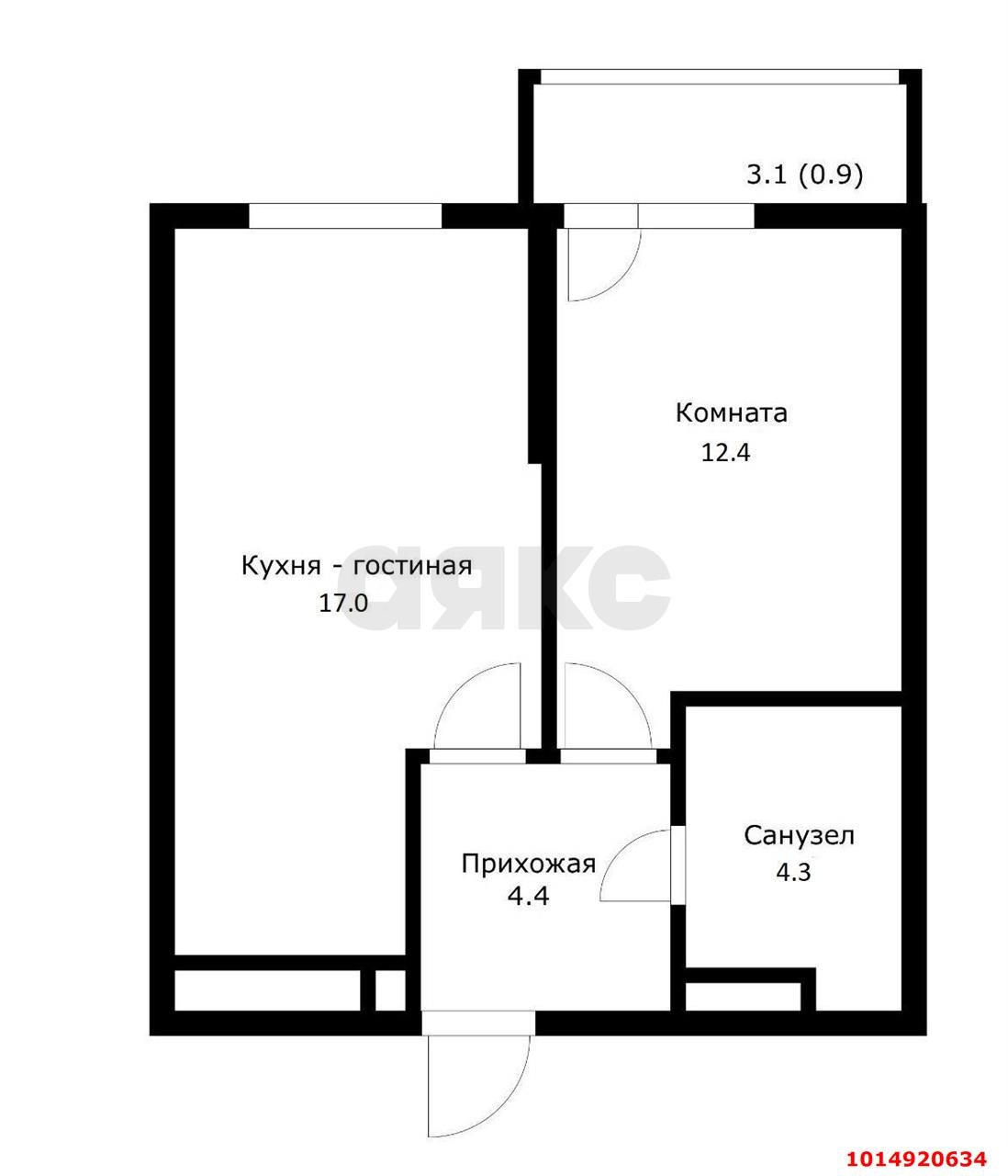 Фото №12: 1-комнатная квартира 43 м² - Краснодар, жилой комплекс Свобода, ул. Домбайская, 55