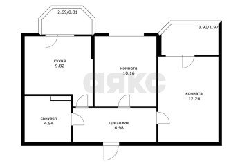 Фото №2: 2-комнатная квартира 51 м² - Краснодар, мкр. Светлоград, ул. Красных Партизан, 1/4к3