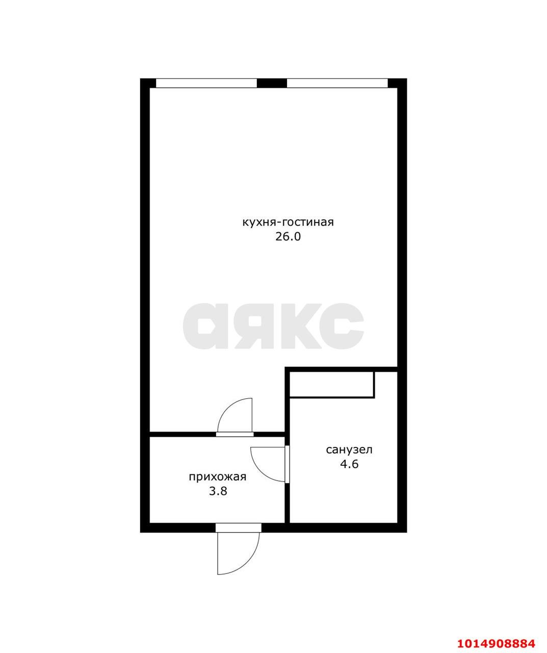 Фото №20: Студия 33 м² - Краснодар, Прикубанский внутригородской округ, Отделение № 1 совхоза Солнечный, мкр. Фестивальный, ул. Новицкого, 2/5
