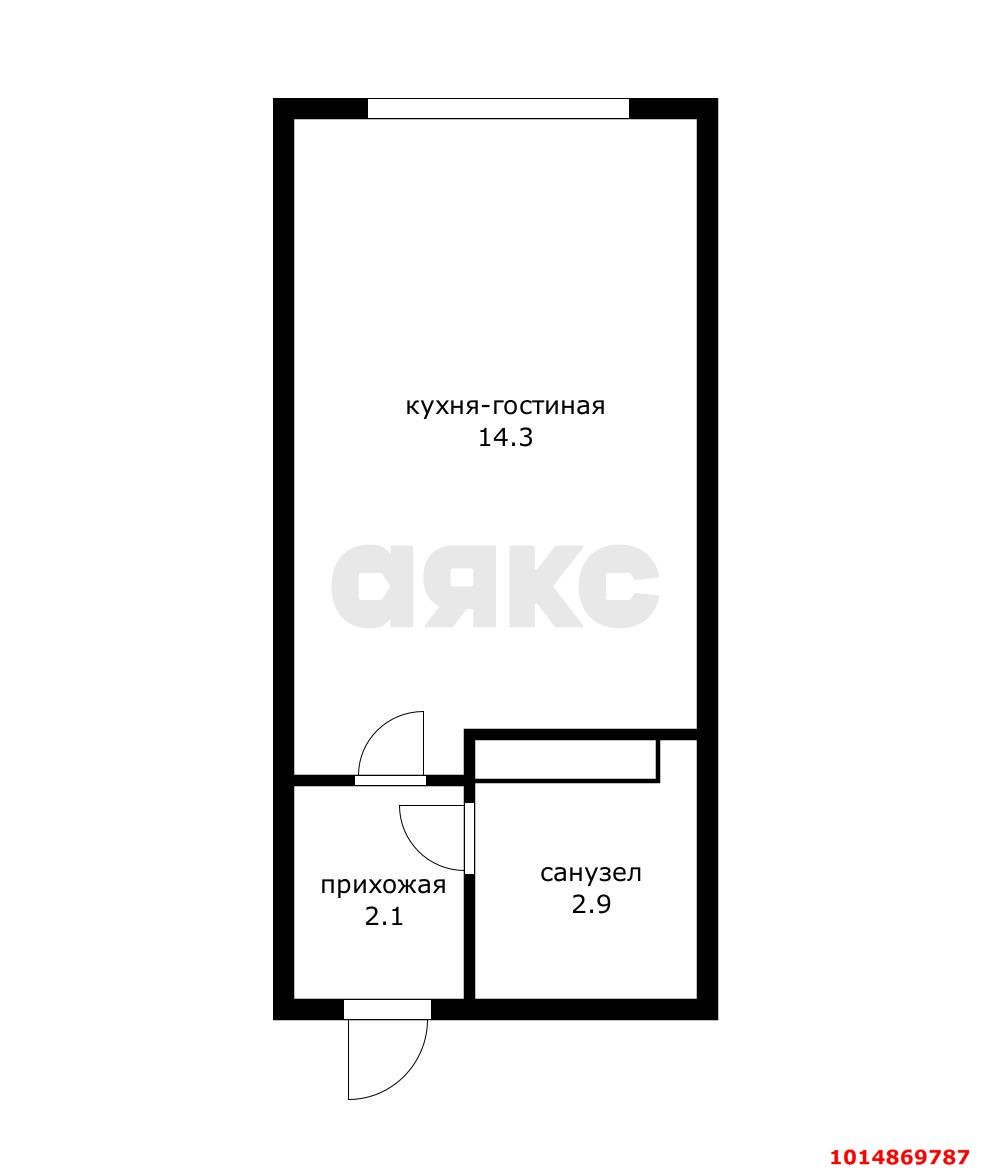 Фото №8: Студия 19 м² - Краснодар, жилой комплекс Самолёт-6, 