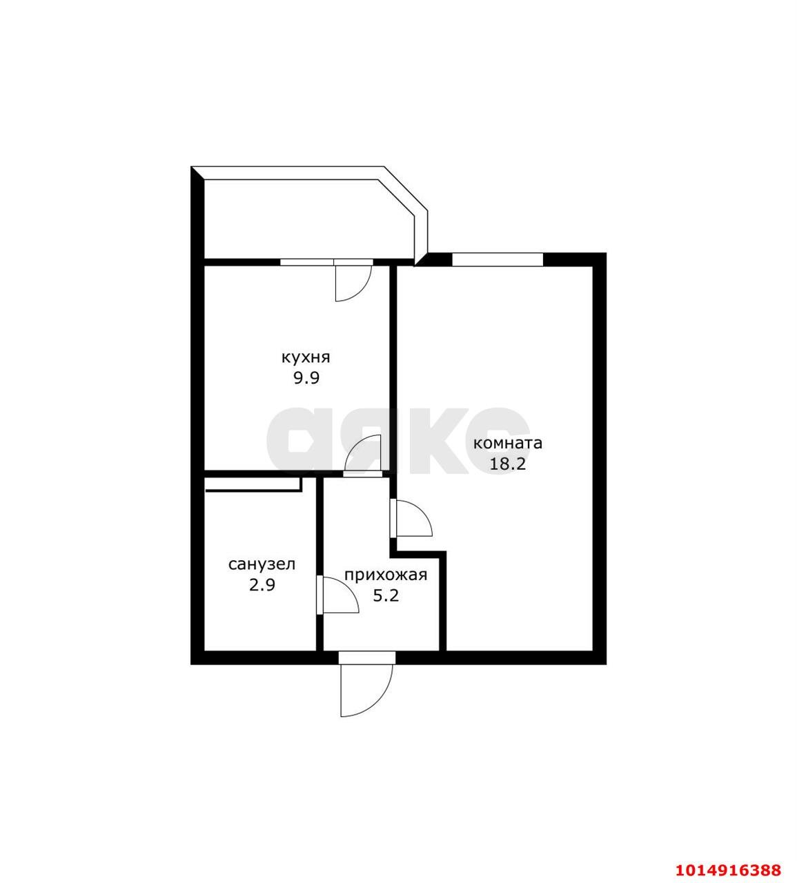 Фото №13: 1-комнатная квартира 37 м² - Краснодар, Завод Измерительных Приборов, ул. Зиповская, 68