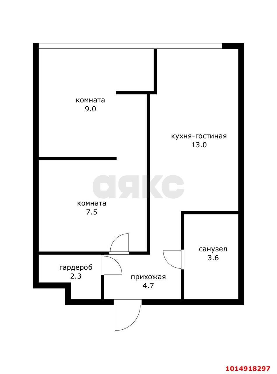 Фото №20: 1-комнатная квартира 46 м² - Краснодар, жилой комплекс Мелодия, ул. Гидростроителей, 59/2