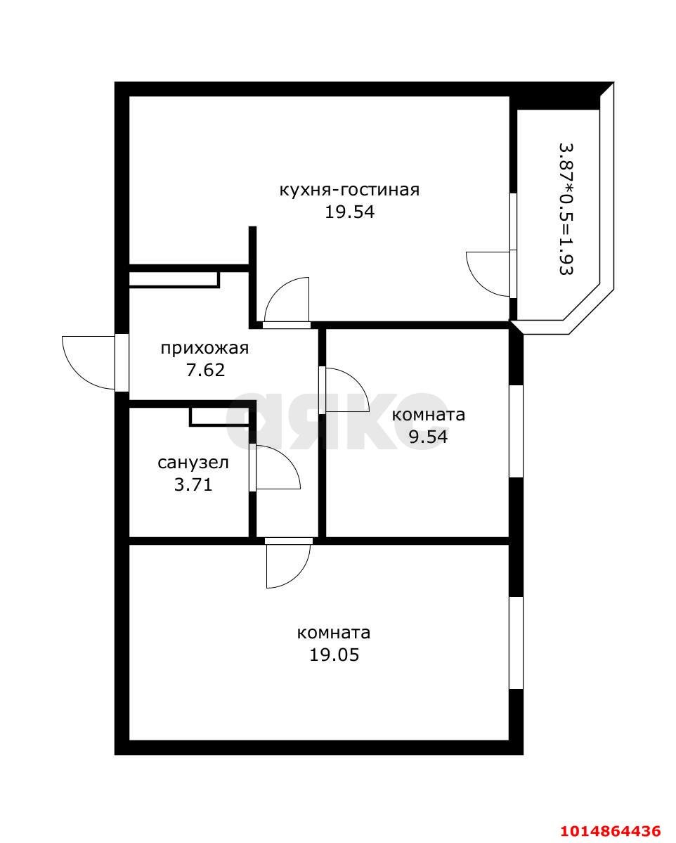 Фото №20: 2-комнатная квартира 61 м² - Краснодар, ЖК Урал, ул. Уральская, 87/7