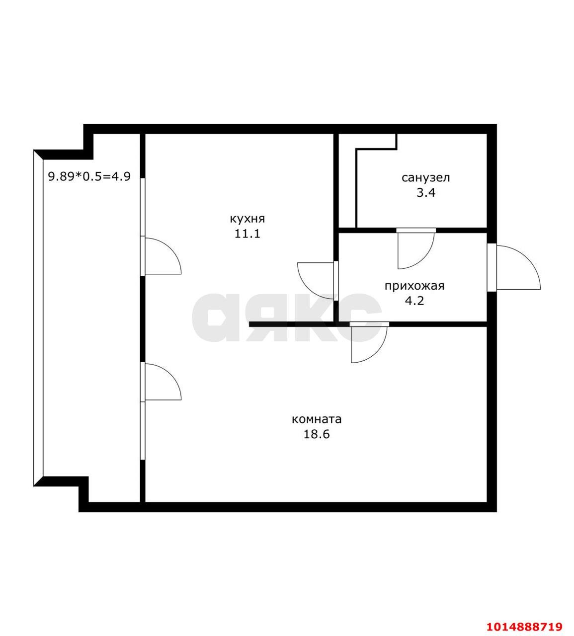 Фото №12: 1-комнатная квартира 42 м² - Краснодар, Центральный внутригородской округ, мкр. Центральный, ул. Ленина, 90/1