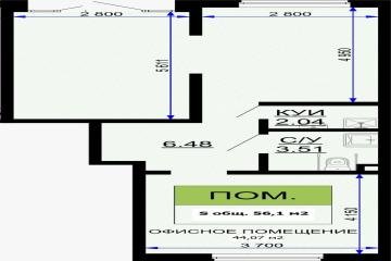 Фото №3: Коммерция 56 м² - Краснодар, мкр. Краевая Клиническая Больница, ул. Домбайская, 55к2
