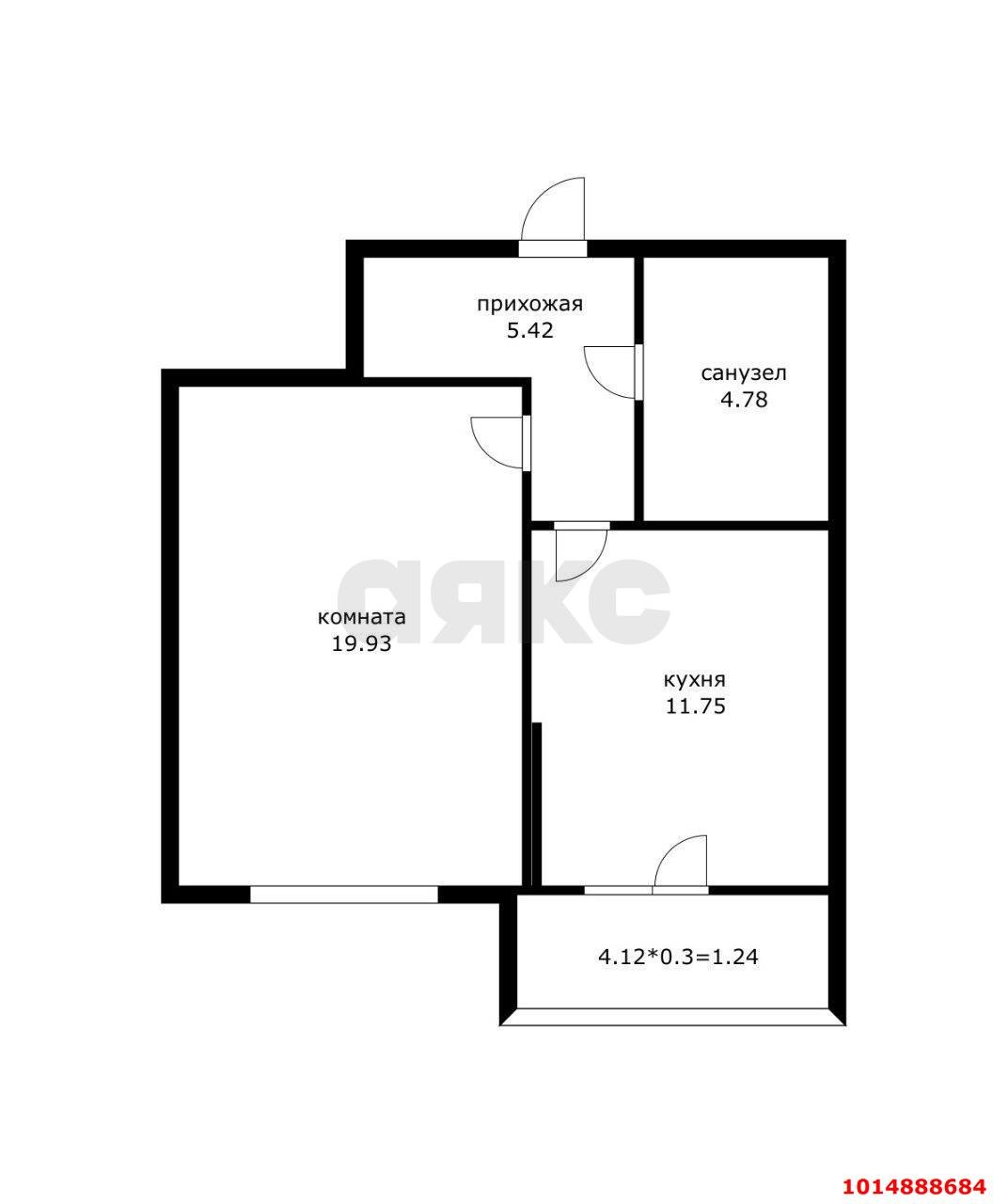 Фото №34: 1-комнатная квартира 40 м² - Краснодар, ЖК На Стахановской, ул. Стахановская, 1/5