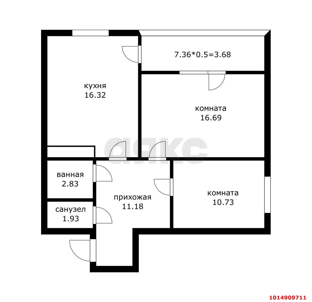 Фото №2: 2-комнатная квартира 63 м² - Знаменский, Родные Просторы, ул. Природная, 10Бк7