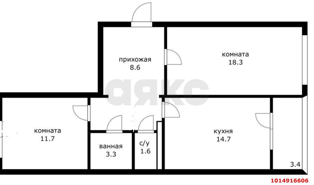 Фото №16: 2-комнатная квартира 67 м² - Краснодар, Восточно-Кругликовский, ул. Героев-Разведчиков, 26