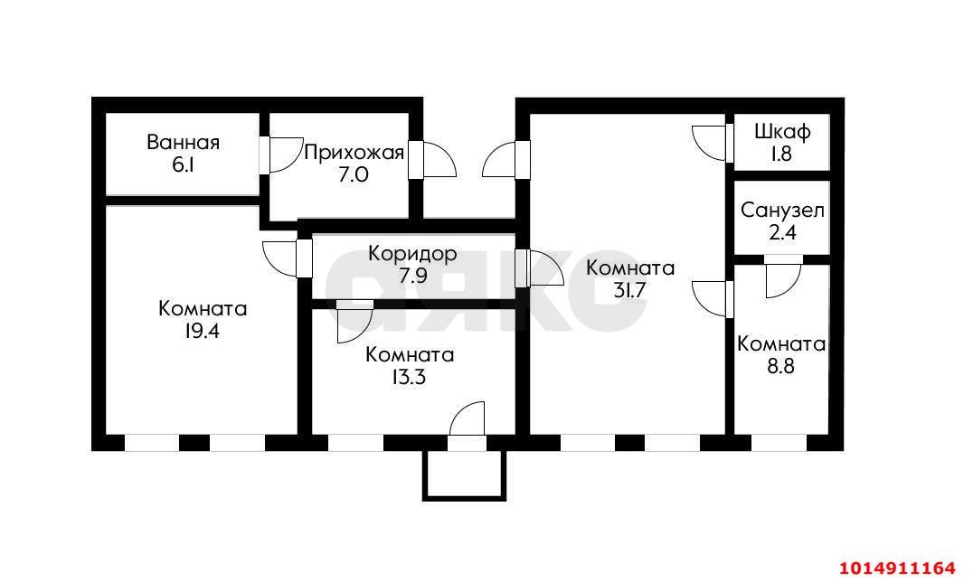 Фото №10: 3-комнатная квартира 100 м² - Краснодар, Западный внутригородской округ, мкр. Центральный, ул. Карасунская, 72